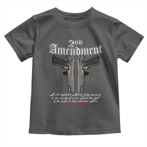2nd Amendment Pro Gun Toddler T Shirt Gun Rights Shall Not Be Infringed Patriotic American Flag TS11 Dark Heather Print Your Wear