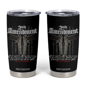 2nd Amendment Pro Gun Tumbler Cup Gun Rights Shall Not Be Infringed Patriotic American Flag TS11 Black Print Your Wear