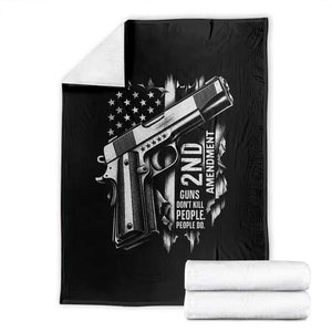 Guns Dont Kill People Do Throw Blanket 2nd Amendment American Flag TS11 Black Print Your Wear