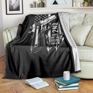 Guns Dont Kill People Do Throw Blanket 2nd Amendment American Flag TS11 Print Your Wear