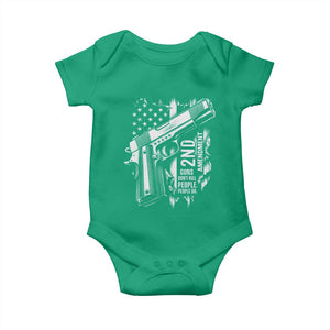 Guns Dont Kill People Do Baby Onesie 2nd Amendment American Flag TS11 Irish Green Print Your Wear
