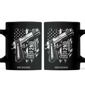 Guns Dont Kill People Do Coffee Mug 2nd Amendment American Flag TS11 Black Print Your Wear
