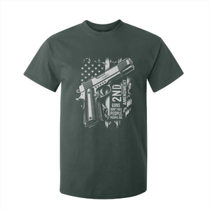 Guns Dont Kill People Do T Shirt For Kid 2nd Amendment American Flag TS11 Dark Forest Green Print Your Wear