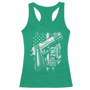 Guns Dont Kill People Do Racerback Tank Top 2nd Amendment American Flag TS11 Irish Green Print Your Wear