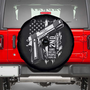 Guns Dont Kill People Do Spare Tire Cover 2nd Amendment American Flag TS11 Black Print Your Wear