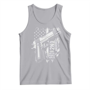 Guns Dont Kill People Do Tank Top 2nd Amendment American Flag TS11 Athletic Heather Print Your Wear