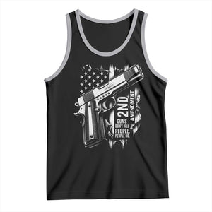 Guns Dont Kill People Do Tank Top 2nd Amendment American Flag TS11 Black Athletic Heather Print Your Wear