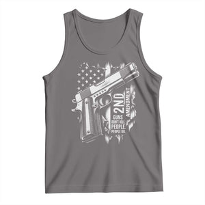Guns Dont Kill People Do Tank Top 2nd Amendment American Flag TS11 Deep Heather Print Your Wear