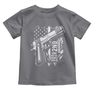 Guns Dont Kill People Do Toddler T Shirt 2nd Amendment American Flag TS11 Charcoal Print Your Wear