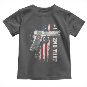 I 2nd That Second Amendment Toddler T Shirt Pro Gun American Flag Patriotic TS11 Dark Heather Print Your Wear