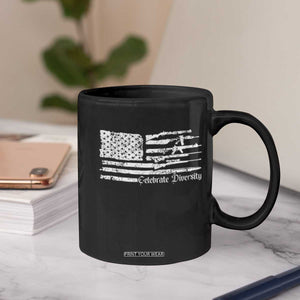 Funny Pro Gun Celebrate Diversity Coffee Mug 2nd Amendment Vintage American Flag TS11 Print Your Wear