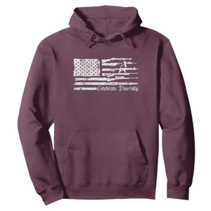 Funny Pro Gun Celebrate Diversity Hoodie 2nd Amendment Vintage American Flag TS11 Maroon Print Your Wear