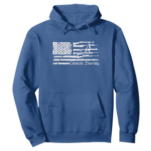 Funny Pro Gun Celebrate Diversity Hoodie 2nd Amendment Vintage American Flag TS11 Royal Blue Print Your Wear