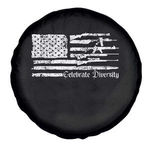 Funny Pro Gun Celebrate Diversity Spare Tire Cover 2nd Amendment Vintage American Flag TS11 Print Your Wear