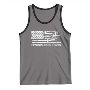 Funny Pro Gun Celebrate Diversity Tank Top 2nd Amendment Vintage American Flag TS11 Deep Heather Black Print Your Wear