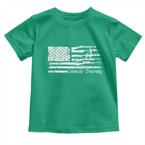 Funny Pro Gun Celebrate Diversity Toddler T Shirt 2nd Amendment Vintage American Flag TS11 Irish Green Print Your Wear