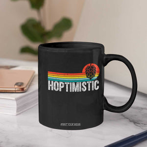 Funny Hops Craft Beer Lover Coffee Mug Hoptimistic Retro Vintage Home Brewing TS11 Print Your Wear