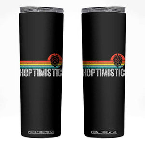 Funny Hops Craft Beer Lover Skinny Tumbler Hoptimistic Retro Vintage Home Brewing TS11 Black Print Your Wear