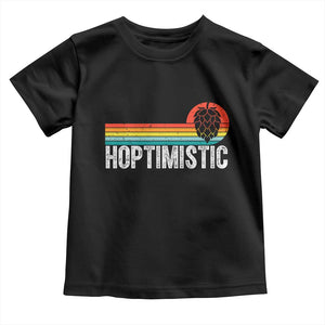 Funny Hops Craft Beer Lover Toddler T Shirt Hoptimistic Retro Vintage Home Brewing TS11 Black Print Your Wear