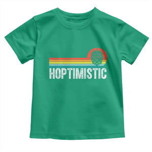 Funny Hops Craft Beer Lover Toddler T Shirt Hoptimistic Retro Vintage Home Brewing TS11 Irish Green Print Your Wear