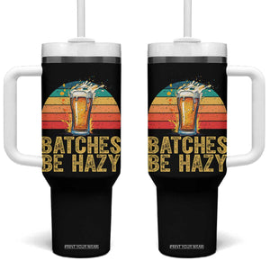 Funny Batches Be Hazy Tumbler With Handle Craft Beer For Home Brewing TS11 One Size: 40 oz Black Print Your Wear