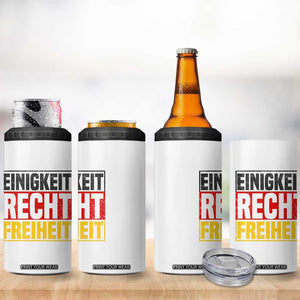Proud Germany 4 in 1 Can Cooler Tumbler Einigkeit Recht Freiheit German Flag TS11 Print Your Wear