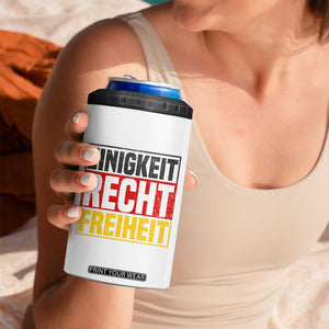 Proud Germany 4 in 1 Can Cooler Tumbler Einigkeit Recht Freiheit German Flag TS11 Print Your Wear