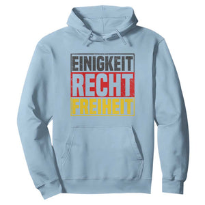 Proud Germany Hoodie Einigkeit Recht Freiheit German Flag TS11 Light Blue Print Your Wear