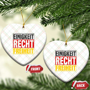 Proud Germany Ceramic Ornament Einigkeit Recht Freiheit German Flag TS11 Print Your Wear