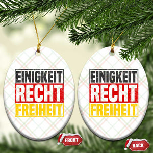 Proud Germany Ceramic Ornament Einigkeit Recht Freiheit German Flag TS11 Print Your Wear