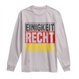 Proud Germany Long Sleeve Shirt Einigkeit Recht Freiheit German Flag TS11 Ice Gray Print Your Wear
