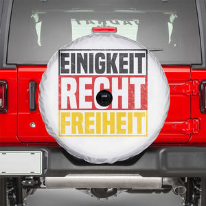 Proud Germany Spare Tire Cover Einigkeit Recht Freiheit German Flag TS11 White Print Your Wear
