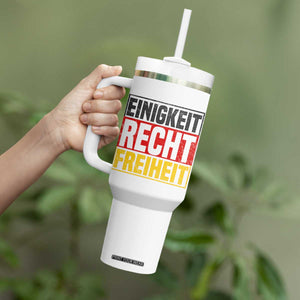 Proud Germany Tumbler With Handle Einigkeit Recht Freiheit German Flag TS11 Print Your Wear