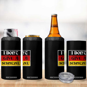 German Beer Drinking 4 in 1 Can Cooler Tumbler I Don't Give A Schnitzel Oktoberfest TS11 Print Your Wear
