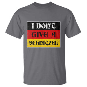 German Beer Drinking T Shirt I Don't Give A Schnitzel Oktoberfest TS11 Charcoal Print Your Wear