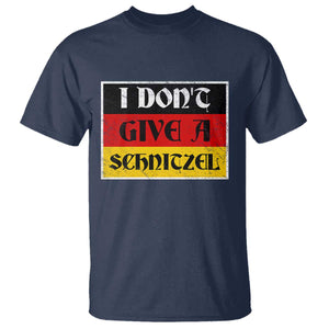 German Beer Drinking T Shirt I Don't Give A Schnitzel Oktoberfest TS11 Navy Print Your Wear
