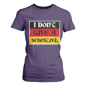 German Beer Drinking T Shirt For Women I Don't Give A Schnitzel Oktoberfest TS11 Purple Print Your Wear