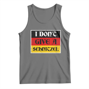 German Beer Drinking Tank Top I Don't Give A Schnitzel Oktoberfest TS11 Black Heather Print Your Wear