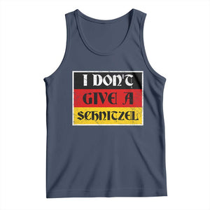 German Beer Drinking Tank Top I Don't Give A Schnitzel Oktoberfest TS11 Navy Print Your Wear