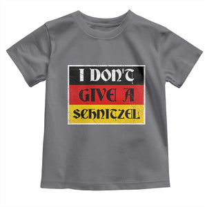 German Beer Drinking Toddler T Shirt I Don't Give A Schnitzel Oktoberfest TS11 Charcoal Print Your Wear