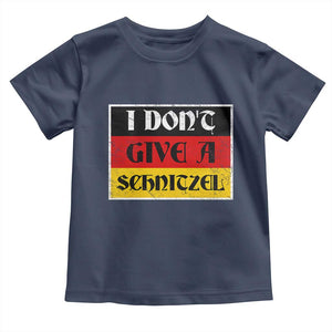German Beer Drinking Toddler T Shirt I Don't Give A Schnitzel Oktoberfest TS11 Navy Print Your Wear