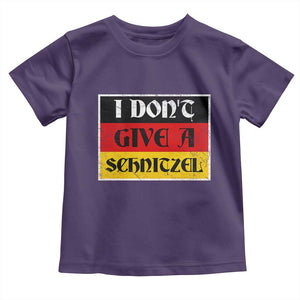 German Beer Drinking Toddler T Shirt I Don't Give A Schnitzel Oktoberfest TS11 Purple Print Your Wear