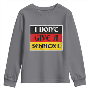 German Beer Drinking Youth Sweatshirt I Don't Give A Schnitzel Oktoberfest TS11 Charcoal Print Your Wear