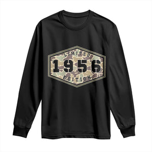 70th Birthday Hunting Long Sleeve Shirt 1956 Limited Edition Vintage Camouflage Gifts For Turning 70