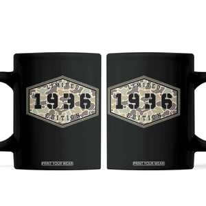 90th Birthday Hunting Coffee Mug 1936 Limited Edition Vintage Camouflage Gifts For Turning 90
