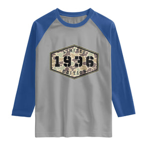 90th Birthday Hunting Raglan Shirt 1936 Limited Edition Vintage Camouflage Gifts For Turning 90