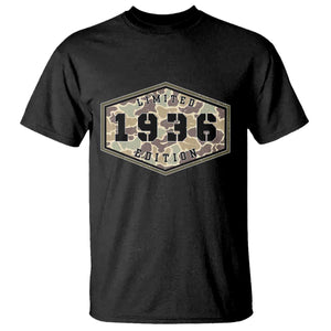 90th Birthday Hunting T Shirt 1936 Limited Edition Vintage Camouflage Gifts For Turning 90