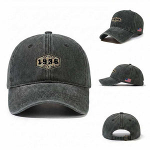90th Birthday Hunting Washed Cotton Baseball Cap 1936 Limited Edition Vintage Camouflage Gifts For Turning 90