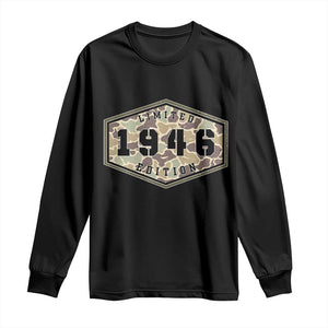 80th Birthday Hunting Long Sleeve Shirt 1946 Limited Edition Vintage Camouflage Gifts For Turning 80