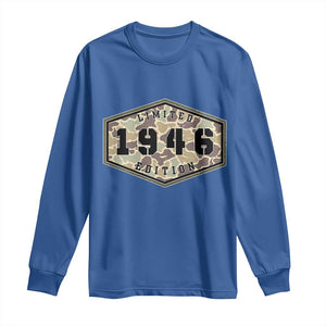 80th Birthday Hunting Long Sleeve Shirt 1946 Limited Edition Vintage Camouflage Gifts For Turning 80